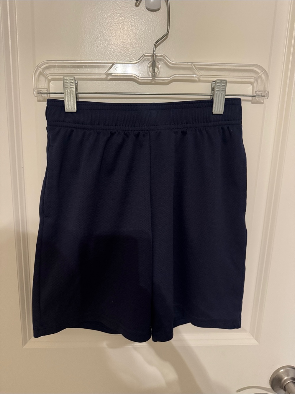 Lightweight Boys Navy Athletic Shorts with Elastic Waist